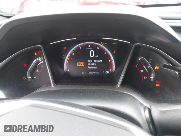 2019 Honda Civic Sport with VIN 2HGFC2F80KH538093, listed as a IAAI auction lot 42093863 with 63,349 mi miles and . Bid and sale history available at DreamBid. Image 7.