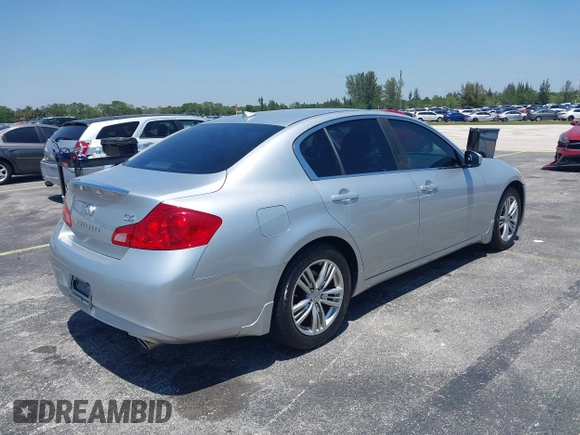 2011 Infiniti G25 Journey with VIN JN1DV6AP2BM602317, listed as a IAAI auction lot 42147414 with 163,757 mi miles. Bid and sale history available at carsss.com. Image 4.