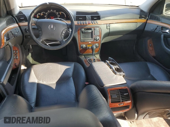 2001 Mercedes-Benz S-Class with VIN WDBNG70J41A209979, listed as a Copart auction lot 89027805 with 166,423 mi miles and Clean Title. Bid and sale history available at carsss.com. Image 8.