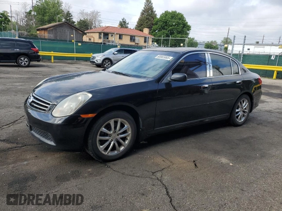 2006 Infiniti G35 z VIN JNKCV51F96M612907, wystawiony jako Copart lot #60003065 z przebiegiem 163 920 mil mil oraz Czysty tytuł • Clean title. Historia ofert i sprzedaży dostępna na DreamBid. Obrazek 1.