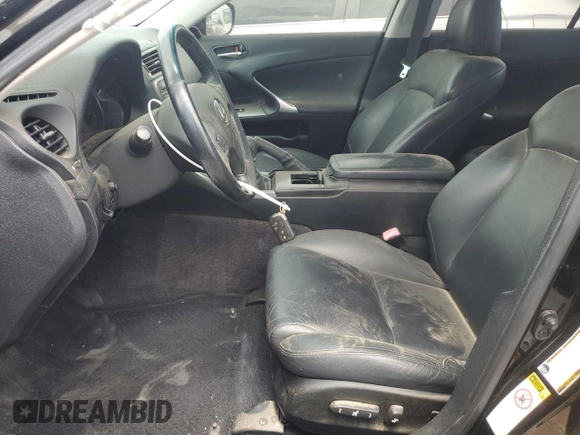 2008 Lexus IS 250 with VIN JTHBK262982067587, listed as a Copart auction lot 55614715 with 125,368 mi miles and Salvage title. Bid and sale history available at DreamBid. Image 7.