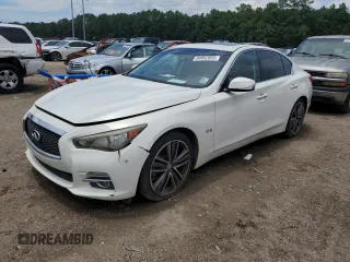 2014 Infiniti Q50 z VIN JN1BV7AP2EM684325, wystawiony jako Copart lot #64952855 z przebiegiem 75 582 mil mil oraz Czysty tytuł • Clean title. Historia ofert i sprzedaży dostępna na DreamBid. Obrazek 1.