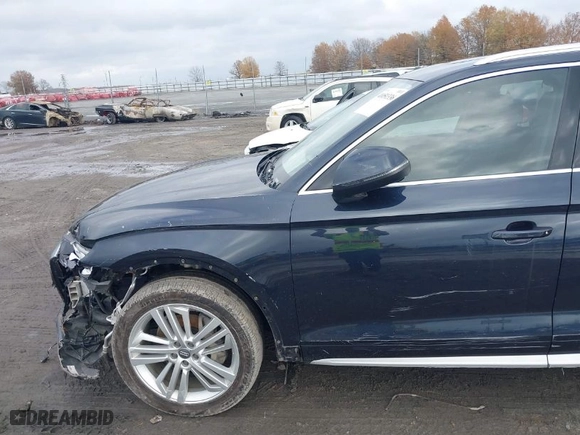 2018 Audi Q5 Premium Plus with VIN WA1BNAFYXJ2092411, listed as a IAAI auction lot 41051336 with 54,595 mi miles. Bid and sale history available at carsss.com. Image 20.