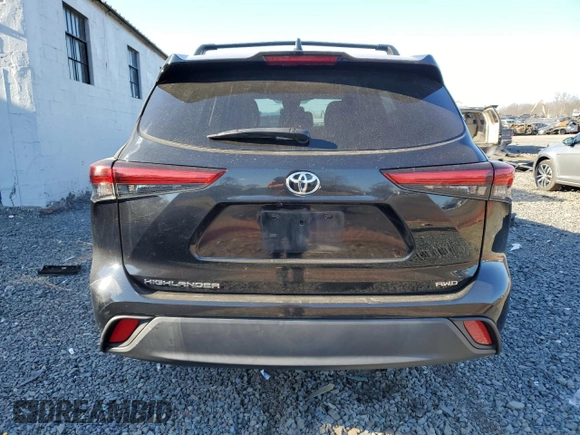 2022 Toyota Highlander L with VIN 5TDCZRBH4NS570596, listed as a Copart auction lot 88216165 with 78,577 mi miles and Salvage title. Bid and sale history available at DreamBid. Image 6.