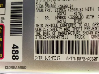 2022 Toyota Tacoma SR with VIN 3TMCZ5ANXNM497511, listed as a IAAI auction lot 41670710 with 26,277 mi miles and . Bid and sale history available at DreamBid. Image 9.