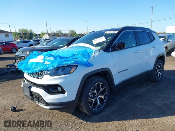 2025 Jeep Compass Limited with VIN 3C4NJDCN0ST566747, listed as a IAAI auction lot 42224070 with 578 mi miles and . Bid and sale history available at DreamBid. Image 18.