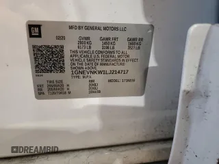 2020 Chevrolet Traverse High Country with VIN 1GNEVNKW1LJ214717, listed as a Copart auction lot 81222304 with 122,915 mi miles and Salvage Title. Bid and sale history available at carsss.com. Image 13.