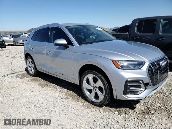 2021 Audi Q5 Premium Plus with VIN WA1BAAFY6M2004339, listed as a Copart auction lot 58202305 with 82,446 mi miles and Salvage title. Bid and sale history available at DreamBid. Image 13.