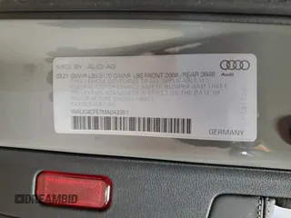 2021 Audi S5 Sportback Premium Plus z VIN WAUC4CF57MA043351, wystawiony jako Copart lot #58351495 z przebiegiem 24 693 mil mil oraz Szkoda całkowita • Salvage title. Historia ofert i sprzedaży dostępna na DreamBid. Obrazek 13.