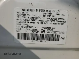 2019 Infiniti Q50 Luxe z VIN JN1EV7AP1KM512411, wystawiony jako Copart lot #59749125 z przebiegiem 83 347 mil mil oraz Szkoda całkowita • Salvage title. Historia ofert i sprzedaży dostępna na DreamBid. Obrazek 12.