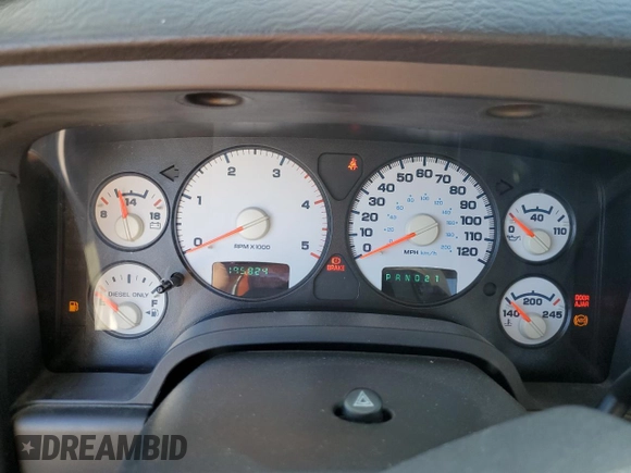 2004 Dodge 2500 SLT z VIN 3D7KU28C64G234562, wystawiony jako Copart lot #57330035 z przebiegiem 195 824 mil mil oraz Czysty tytuł • Clean title. Historia ofert i sprzedaży dostępna na DreamBid. Obrazek 9.