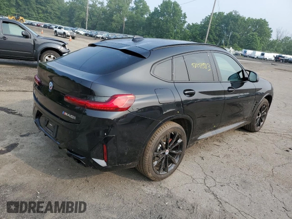 2023 BMW X4 M40i with VIN 5UX43DT0XP9P68536, listed as a Copart auction lot 58071583 with 11,399 mi miles. Bid and sale history available at carsss.com. Image 3.