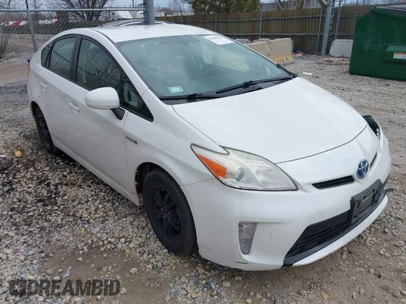 2012 Toyota Prius One with VIN JTDKN3DU6C5398119, listed as a IAAI auction lot 41891618 with 215,294 mi miles. Bid and sale history available at carsss.com. Image 1.
