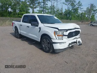 2021 Ford F-150 XL with VIN 1FTEW1CP7MFC98570, listed as a IAAI auction lot 42108690 with 63,671 mi miles. Bid and sale history available at carsss.com. Image 1.