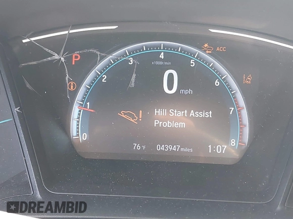 2019 Honda Civic Sedan LX with VIN 2HGFC2F66KH564003, listed as a IAAI auction lot 41675239 with 43,947 mi miles. Bid and sale history available at carsss.com. Image 7.
