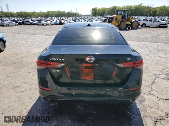 2020 Nissan Sentra SV with VIN 3N1AB8CV1LY256231, listed as a Copart auction lot 52805675 with 107,882 mi miles and Salvage Title. Bid and sale history available at carsss.com. Image 6.