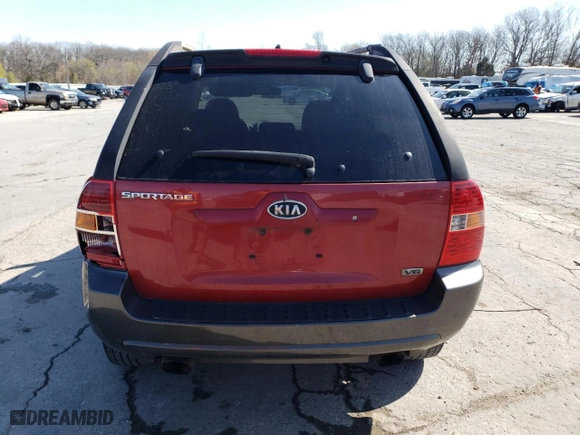 2006 Kia Sportage LX with VIN KNDJF723X67196077, listed as a Copart auction lot 47399434 with 212,825 mi miles and Salvage Title. Bid and sale history available at carsss.com. Image 6.