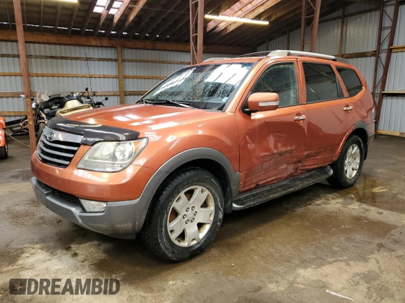 2009 Kia Borrego EX with VIN KNDJH741795017435, listed as a Copart auction lot 86331174 with 257,271 mi miles and Clean Title. Bid and sale history available at DreamBid. Image 1.