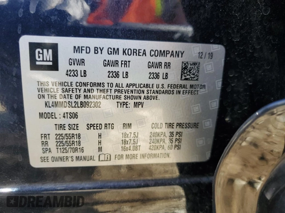 2020 Buick Encore GX Select z VIN KL4MMDSL2LB092302, wystawiony jako Copart lot #52557685 z przebiegiem 40 632 mil mil oraz Szkoda całkowita • Salvage title. Historia ofert i sprzedaży dostępna na DreamBid. Obrazek 14.