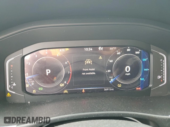 2022 Volkswagen Atlas SE with VIN 1V2KE2CA8NC228780, listed as a Copart auction lot 50834255 with 36,915 mi miles and Salvage title. Bid and sale history available at DreamBid. Image 9.