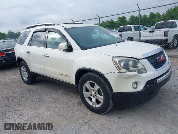 2008 GMC Acadia SLT1 z VIN 1GKEV23718J199694, wystawiony jako IAAI lot #42240398 z przebiegiem 203 485 mil mil oraz . Historia ofert i sprzedaży dostępna na DreamBid. Obrazek 1.