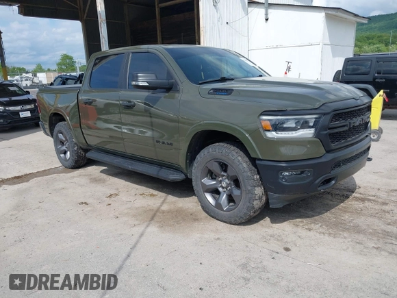 2021 Ram 1500 Big Horn with VIN 1C6SRFFT1MN669218, listed as a IAAI auction lot 42366224 with 50,230 mi miles and . Bid and sale history available at DreamBid. Image 1.