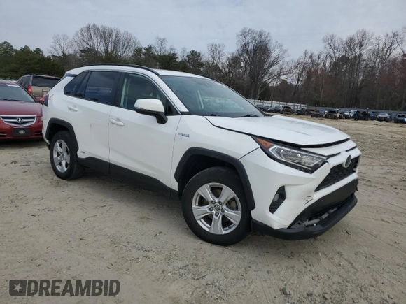 2019 Toyota RAV4 Hybrid XLE with VIN JTMRWRFV1KD004163, listed as a Copart auction lot 49701325 with 81,471 mi miles and Salvage Title. Bid and sale history available at carsss.com. Image 4.