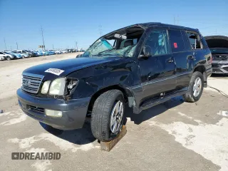 2004 Lexus LX 470 with VIN JTJHT00W043536558, listed as a Copart auction lot 48498305 with Not Provided miles and Salvage Title. Bid and sale history available at DreamBid. Image 1.