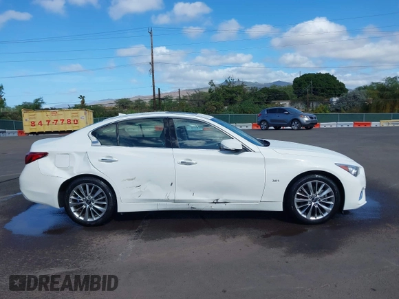 2020 Infiniti Q50 Luxe with VIN JN1EV7AP4LM206367, listed as a IAAI auction lot 41069262 with 54,245 mi miles and . Bid and sale history available at DreamBid. Image 13.