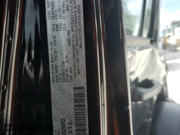 2025 Jeep Wrangler Sport S with VIN 1C4PJXDN3SW520493, listed as a Copart auction lot 55454235 with 6,064 mi miles and Non repairable. Bid and sale history available at DreamBid. Image 14.
