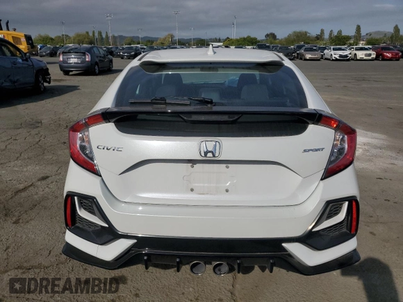 2021 Honda Civic Sport with VIN SHHFK7H41MU410607, listed as a Copart auction lot 53364725 with 20,321 mi miles and Salvage Title. Bid and sale history available at DreamBid. Image 6.