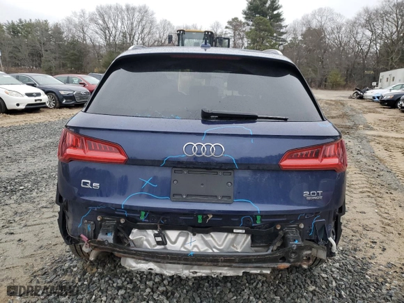 2018 Audi Q5 Premium Plus with VIN WA1BNAFY6J2209949, listed as a Copart auction lot 49224405 with 47,690 mi miles and Salvage Title. Bid and sale history available at carsss.com. Image 6.