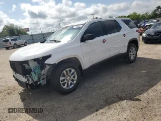 2020 Chevrolet Traverse LS with VIN 1GNERFKW7LJ294082, listed as a Copart auction lot 57498095 with 47,760 mi miles and Salvage title. Bid and sale history available at DreamBid. Image 1.