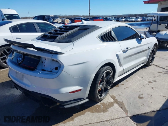 2021 Ford Mustang GT with VIN 1FA6P8CF8M5156290, listed as a IAAI auction lot 41277660 with 28,818 mi miles. Bid and sale history available at carsss.com. Image 4.