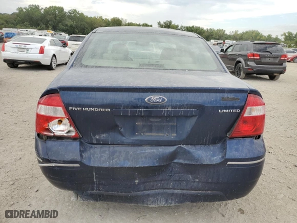 2006 Ford Five Hundred Limited with VIN 1FAFP25186G129631, listed as a Copart auction lot 72193224 with 191,321 mi miles and Salvage Title. Bid and sale history available at carsss.com. Image 6.