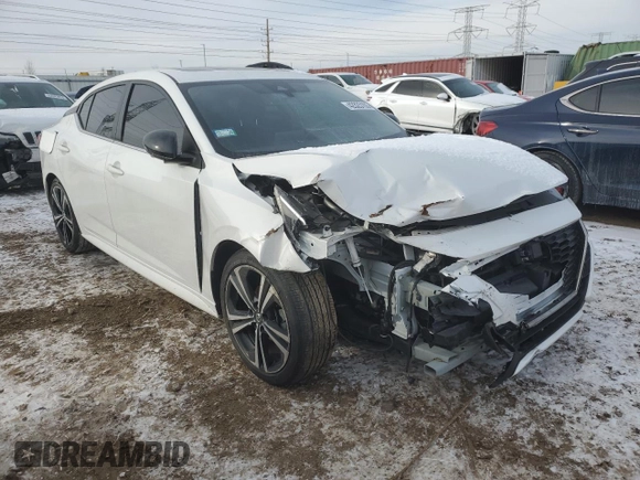 2023 Nissan Sentra SR with VIN 3N1AB8DV1PY258176, listed as a Copart auction lot 42323155 with 22,030 mi miles and Salvage Title. Bid and sale history available at carsss.com. Image 4.