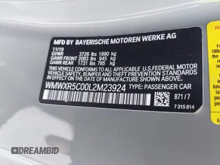 2020 MINI Hardtop Cooper S z VIN WMWXR5C00L2M23924, wystawiony jako IAAI lot #41520706 z przebiegiem 123 006 mil mil oraz . Historia ofert i sprzedaży dostępna na DreamBid. Obrazek 9.