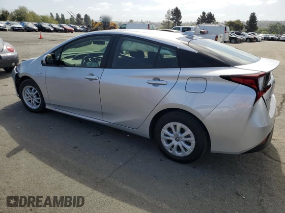 2021 Toyota Prius L Eco with VIN JTDKAMFUXM3130587, listed as a Copart auction lot 53167245 with 11,560 mi miles and Salvage title. Bid and sale history available at DreamBid. Image 2.