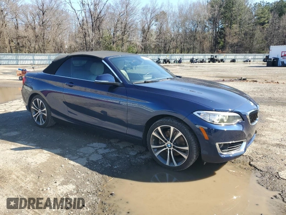2017 BMW 2 Series 230i with VIN WBA2K9C39HV647568, listed as a Copart auction lot 43027895 with 51,258 mi miles and Salvage title. Bid and sale history available at DreamBid. Image 4.