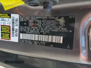 2012 Toyota Sienna XLE AAS with VIN 5TDYK3DC3CS237344, listed as a Copart auction lot 63271815 with 105,860 mi miles and Salvage title. Bid and sale history available at DreamBid. Image 14.