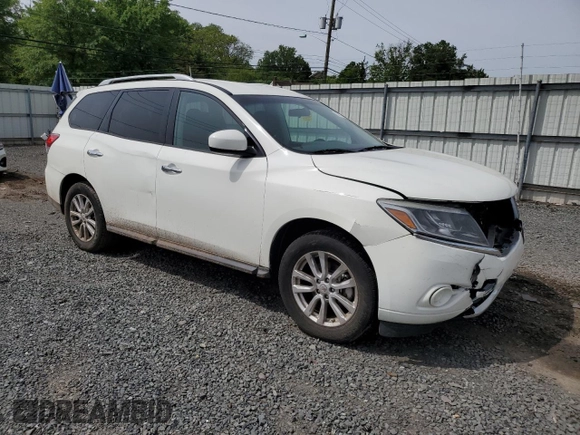 2016 Nissan Pathfinder S with VIN 5N1AR2MN0GC616376, listed as a Copart auction lot 57779555 with 150,896 mi miles and Salvage title. Bid and sale history available at DreamBid. Image 4.