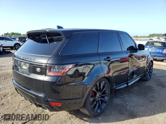 2021 Land Rover Range Rover Sport HST with VIN SALWS2RU4MA790174, listed as a Copart auction lot 78781794 with 32,692 mi miles and Salvage Title. Bid and sale history available at carsss.com. Image 3.