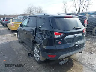 2014 Ford Escape Titanium with VIN 1FMCU9J9XEUC15464, listed as a IAAI auction lot 41524925 with 160,445 mi miles. Bid and sale history available at carsss.com. Image 3.