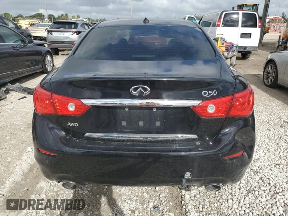 2017 Infiniti Q50 2.0t Sport with VIN JN1CV7AR2HM680043, listed as a Copart auction lot 85490104 with 115,485 mi miles and Clean Title. Bid and sale history available at carsss.com. Image 6.