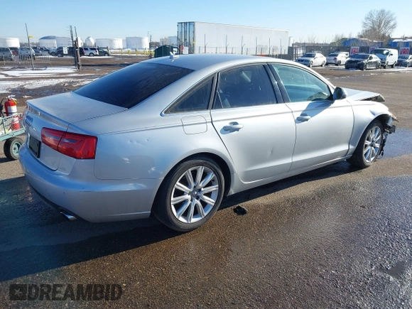 2013 Audi A6 Premium Plus with VIN WAUDFAFC4DN133695, listed as a IAAI auction lot 41174136 with Not provided miles and . Bid and sale history available at DreamBid. Image 4.