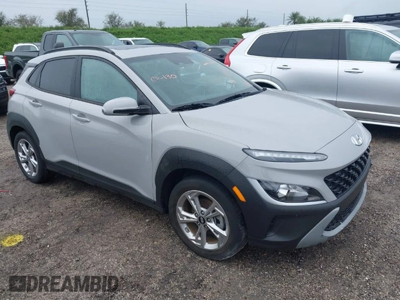 2022 Hyundai Kona SEL with VIN KM8K32AB6NU766385, listed as a IAAI auction lot 40500060 with 18,914 mi miles and . Bid and sale history available at DreamBid. Image 1.