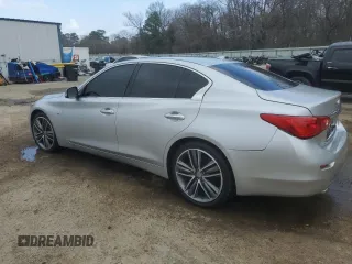 2014 Infiniti Q50 with VIN JN1BV7AP0EM688292, listed as a Copart auction lot 44427385 with 174,233 mi miles and Salvage title. Bid and sale history available at DreamBid. Image 2.
