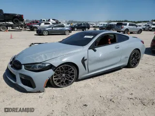 2023 BMW M8 Competition with VIN WBSAE0C02PCL58221, listed as a Copart auction lot 74237384 with 8,181 mi miles and Non Repairable. Bid and sale history available at carsss.com. Image 1.