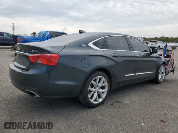 2018 Chevrolet Impala Premier with VIN 2G1125S37J9145698, listed as a Copart auction lot 52649785 with 104,372 mi miles and Salvage Title. Bid and sale history available at DreamBid. Image 3.