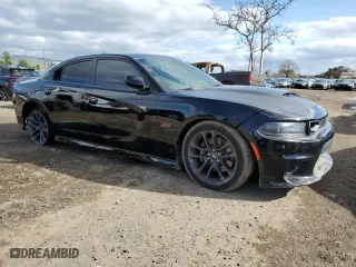 2020 Dodge Charger Scat Pack with VIN 2C3CDXGJ4LH247969, listed as a Copart auction lot 45527845 with 69,817 mi miles and Salvage Title. Bid and sale history available at carsss.com. Image 4.